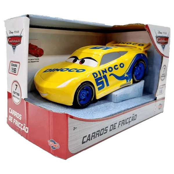 Carrinho de Fricçao Disney Pixar CARS 3 CRUZ Ramirez Amarelo TOYNG 29534