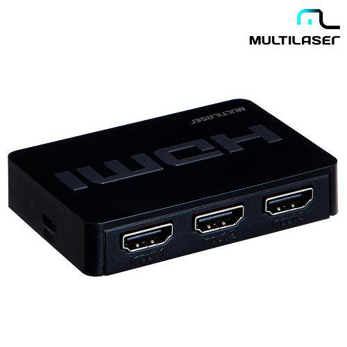 Switch HDMI 3 em 1 Multilaser WI290