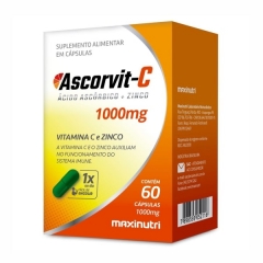 AscorVit C 1000mg - 60 Cápsulas - Maxinutri