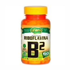 Vitamina B2 (Riboflavina) - 60 Cápsulas - Unilife