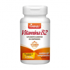 Vitamina B2 (Riboflavina) - 60 Comprimidos - Tiaraju