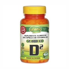Vitamina D2 - 60 Cápsulas - Unilife