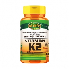 Vitamina K2 (Menaquinona) - 60 Cápsulas - Unilife