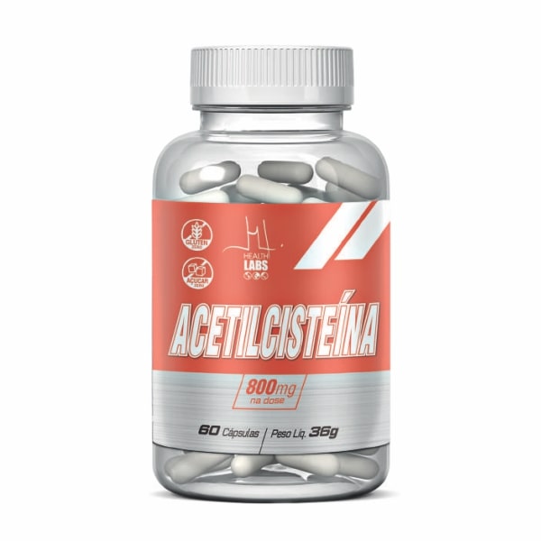 Acetilcisteína - 60 Cápsulas - Health Labs