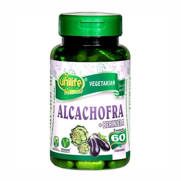Alcachofra c/ Berinjela - 60 Cápsulas - Unilife