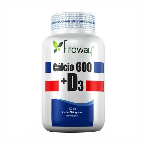 Cálcio 600 + D3 - 180 Cápsulas - Fitoway