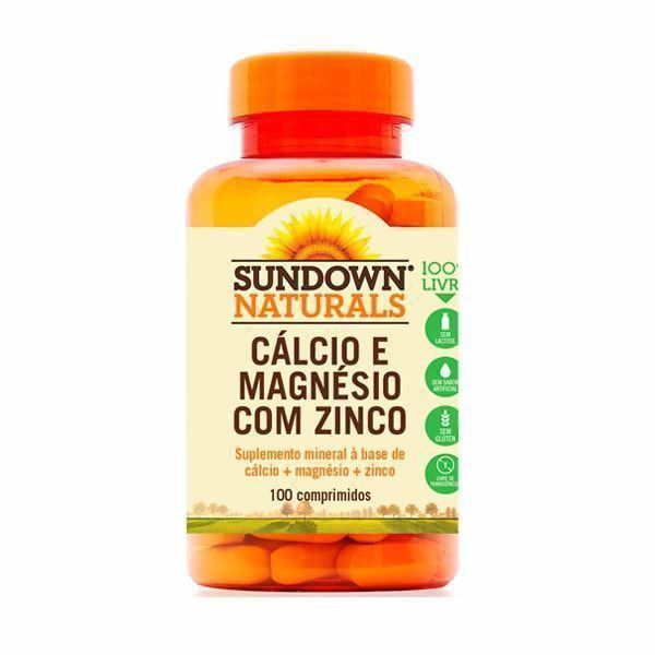 Cálcio + Magnésio + Zinco - 100 Comprimidos - Sundown