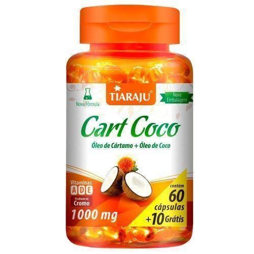 Cart Coco (Óleo de Cártamo + Óleo de Coco) - 60 Cápsulas - Tiaraju