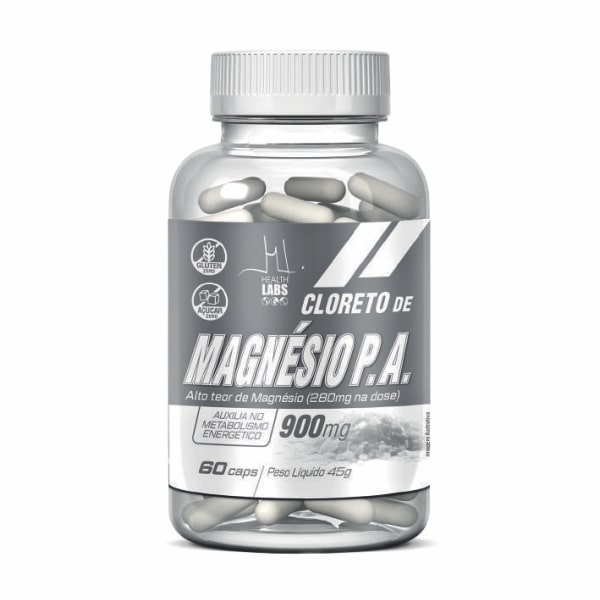 Cloreto de Magnésio - 60 Cápsulas - Health Labs