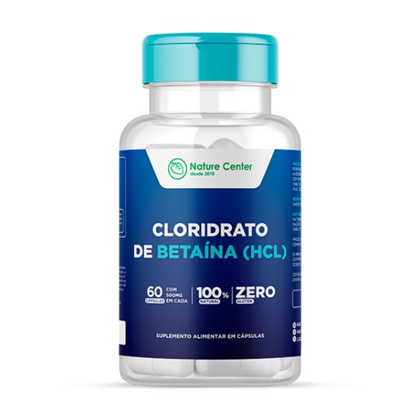 Cloridrato de Betaína HCL - 60 Cápsulas - Nature Center