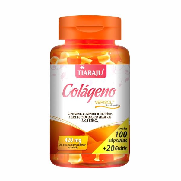 Colágeno Verisol - 100 + 20 Cápsulas - Tiaraju