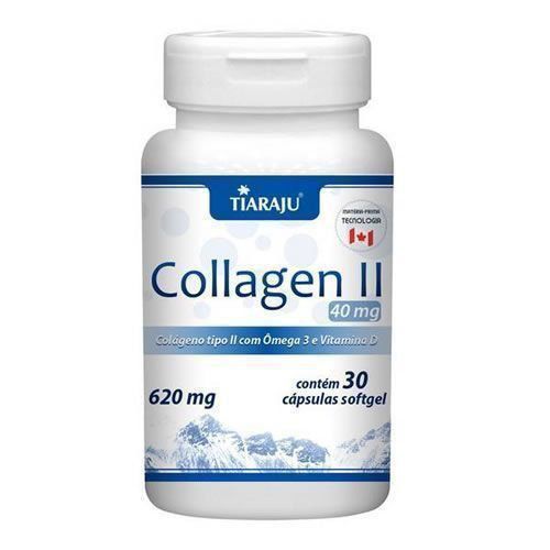 Collagen Tipo II 620mg com Ômega 3 + Vitamina D - 30 Cápsulas - Tiaraju