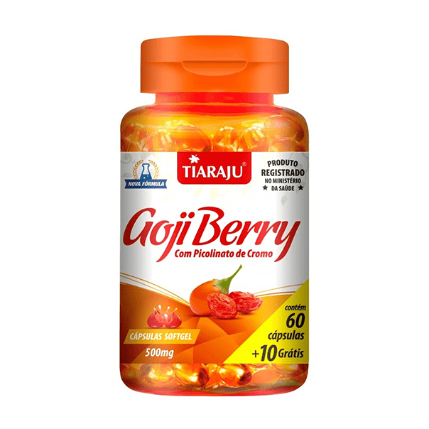 Goji Berry com Picolinato de Cromo - 60 + 10 Cápsulas - Tiaraju