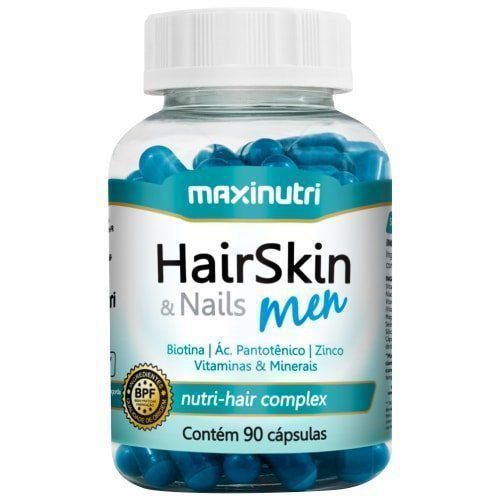 Hair Skin &amp; Nails Men Nutri-Hair Complex - 90 Cápsulas - Maxinutri