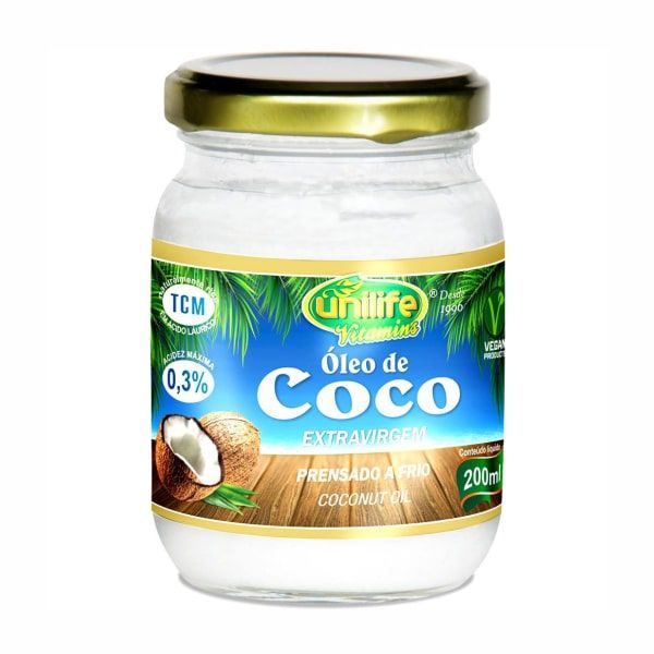 Óleo de Coco Extra Virgem - 200ml - Unilife