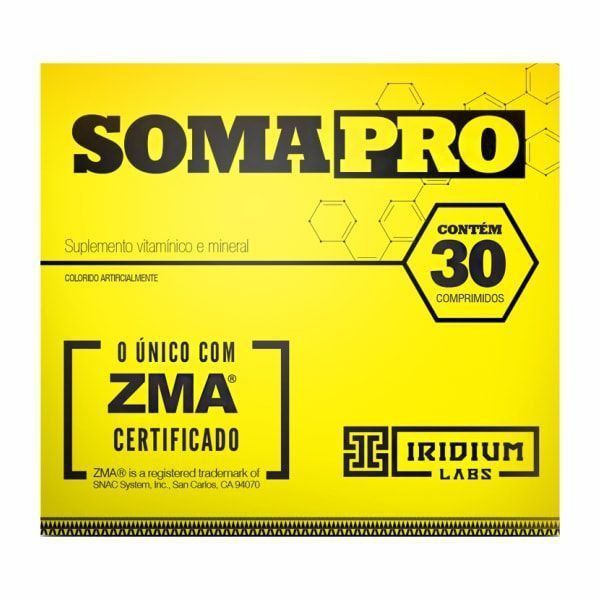 SomaPro ZMA - 30 Comprimidos -  Promoção 3 Unidades - Iridium Labs
