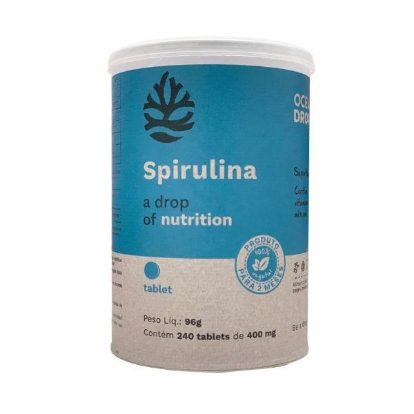 Spirulina - 240 Cápsulas / Tabletes - Ocean Drop