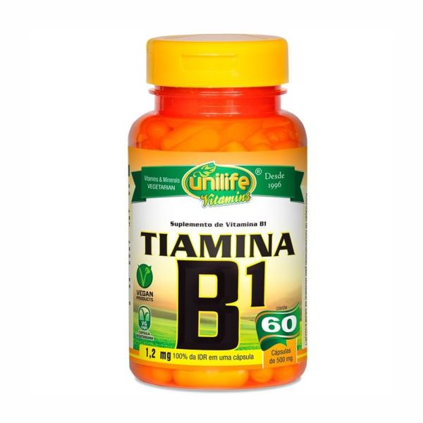 Vitamina B1 (Tiamina) - 60 Cápsulas - Unilife