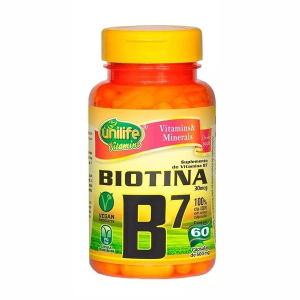 Vitamina B7 (Biotina) - 60 Cápsulas - Unilife