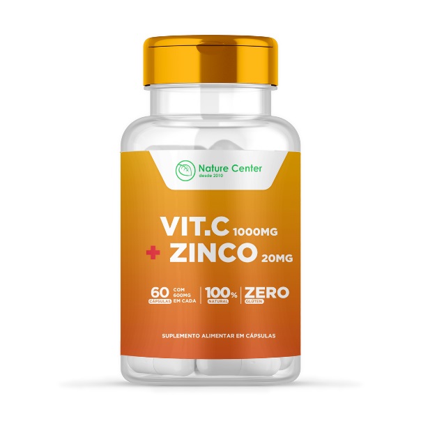 Vitamina C 1g + Zinco - Promoção 3 Unidades - Nature Center