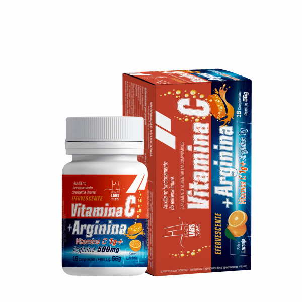 Vitamina C + Arginina - 16 Comprimidos - Health Labs