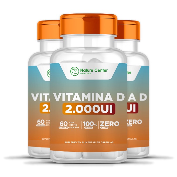 Vitamina D 2000UI - Promoção 3 Unidades  - Nature Center