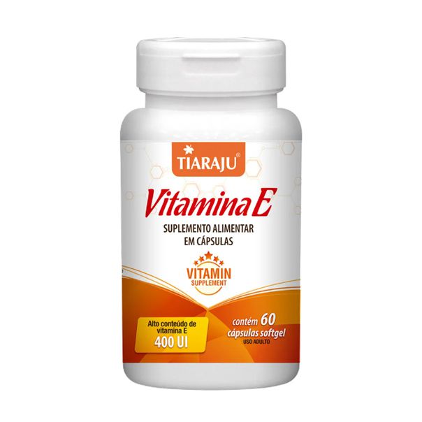 Vitamina E (Tocoferol) - 60 Cápsulas - Tiaraju
