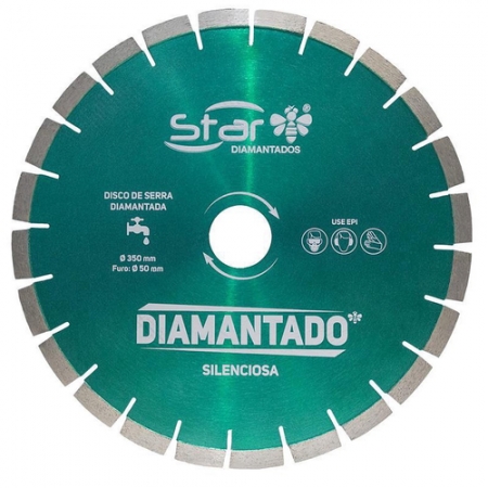 Disco de Corte Diamantado Silencioso 350mm para Granito - Star