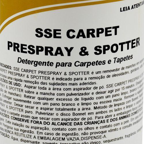 SSE Carpet Prespray & Spotter - Removedor de Manchas em Carpetes, Tapetes e Estofados - 1L - Spartan