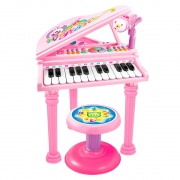 Piano Infantil com Banquinho BW099RS - Rosa