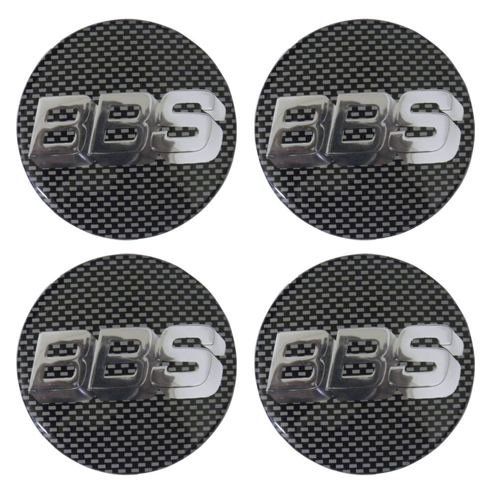 Kit 4 Emblemas Rodas BBS 70mm Adesivo Resinado Para Rodas/Calotas