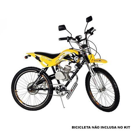 Kit Motor para Bicicleta 80cc a Gasolina Completo - COR: PRETA