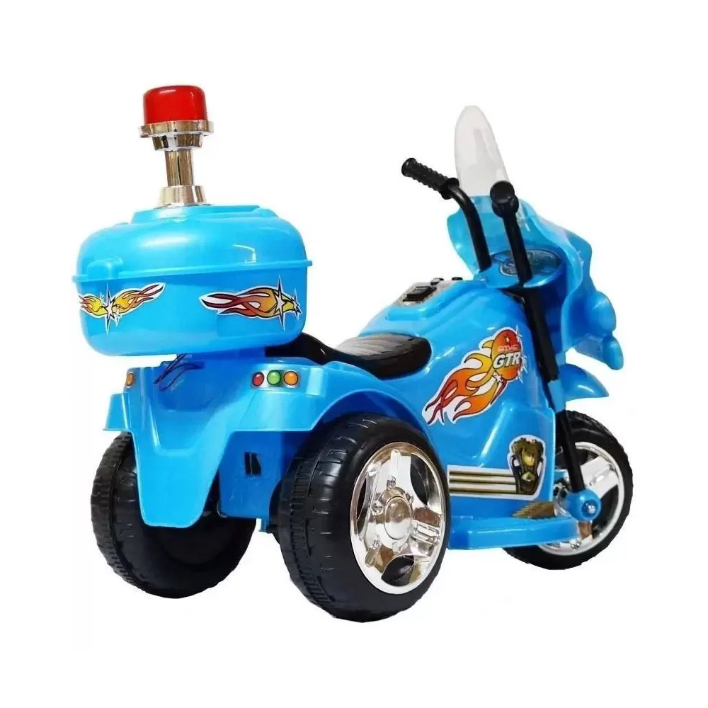 Mini Moto Elétrica Police 6V BW006AZ - Azul