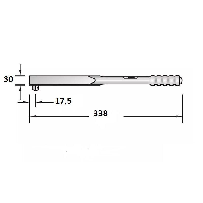 Torquímetro de Estalo Dremometer " A " - Enc. &#9632; 3/8" (9,52 mm)  - 8 a 40 Nm (70-350 Lbf.pol) - 8560-01 - Gedore