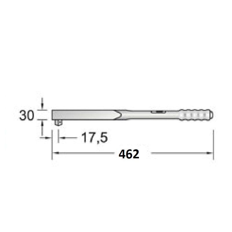 Torquímetro de Estalo Dremometer " B " - Enc. &#9632; 1/2" (12,70 mm)  - 25 a 120 Nm (18-90 Lbf.pé) - 8561-01 - Gedore