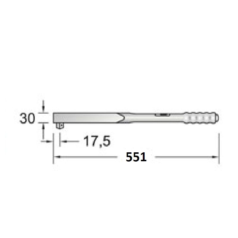 Torquímetro de Estalo Dremometer " BCL " - Enc. &#9632; 1/2" (12,70 mm)  - 40 a 200 Nm (30-150 Lbf.pé) Pino Duplo c/ Estojo Metálico - 8578-02 - Gedore