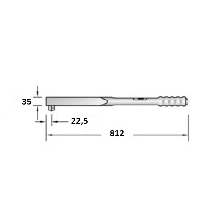 Torquímetro de Estalo Dremometer " DL " - Enc. &#9632; 3/4" (19,05 mm)  - 155 a 760 Nm (115-560 Lbf.pé) Pino Duplo - 8568-10 - Gedore