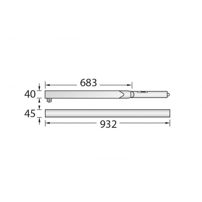 Torquímetro de Estalo Dremometer " EK " - Enc.  1" (25,40 mm)  - 600 a 1500 Nm - 8581-01 - Gedore