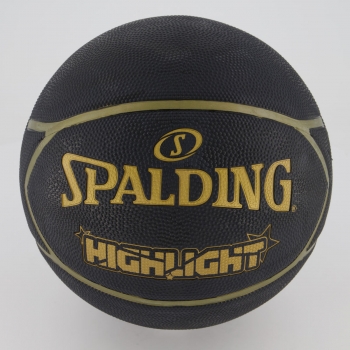 Net mock Reverse Bola de Basquete Spalding Highlight Preta e Dourada - FutFanatics