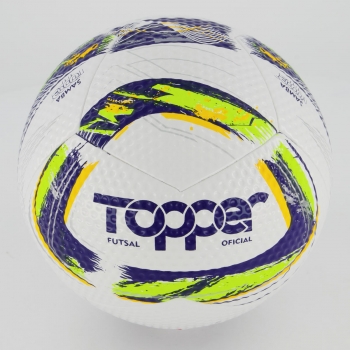Bola Topper Samba TD1 Futsal Branca e Amarela