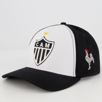 Boné Atlético Mineiro Escudo Preto e Branco