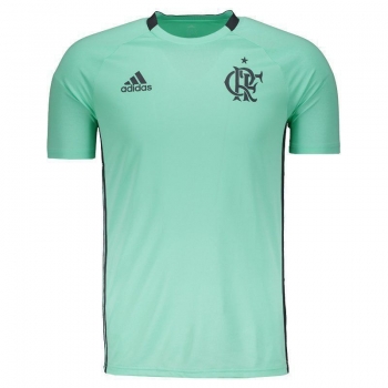 Camisa Adidas Flamengo Treino 2017 Verde Juvenil