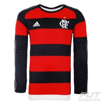 Camisa Adidas Flamengo I 2015 Manga Longa