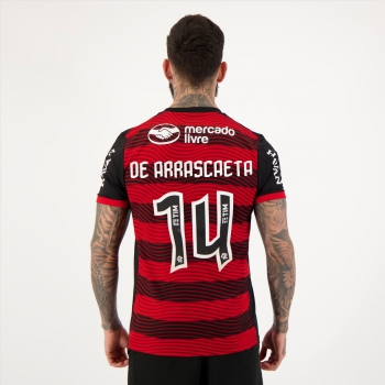 Camisa Adidas Flamengo I 2022 com Patrocínio 14 De Arrascaeta