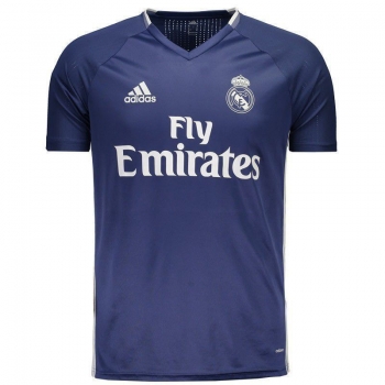 Camisa Adidas Real Madrid Treino 2017 Marinho com Patrocínio