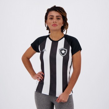 Camisa Kappa Botafogo Stripe 2019 Supporter Feminina