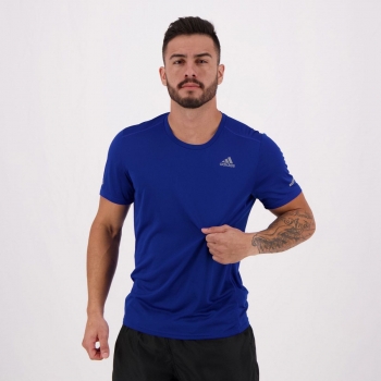Camiseta Adidas Run It Tee Azul