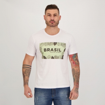 Camisa Brasil Tropical Branca