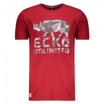 Camiseta Ecko Estampada Vermelha Geométrica
