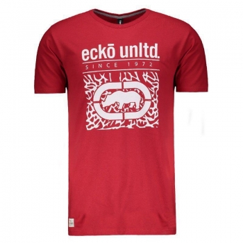 Camiseta Ecko Estampada Vermelha Rino